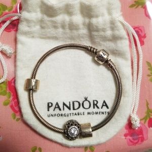 Pandora Bracelet with flower charm